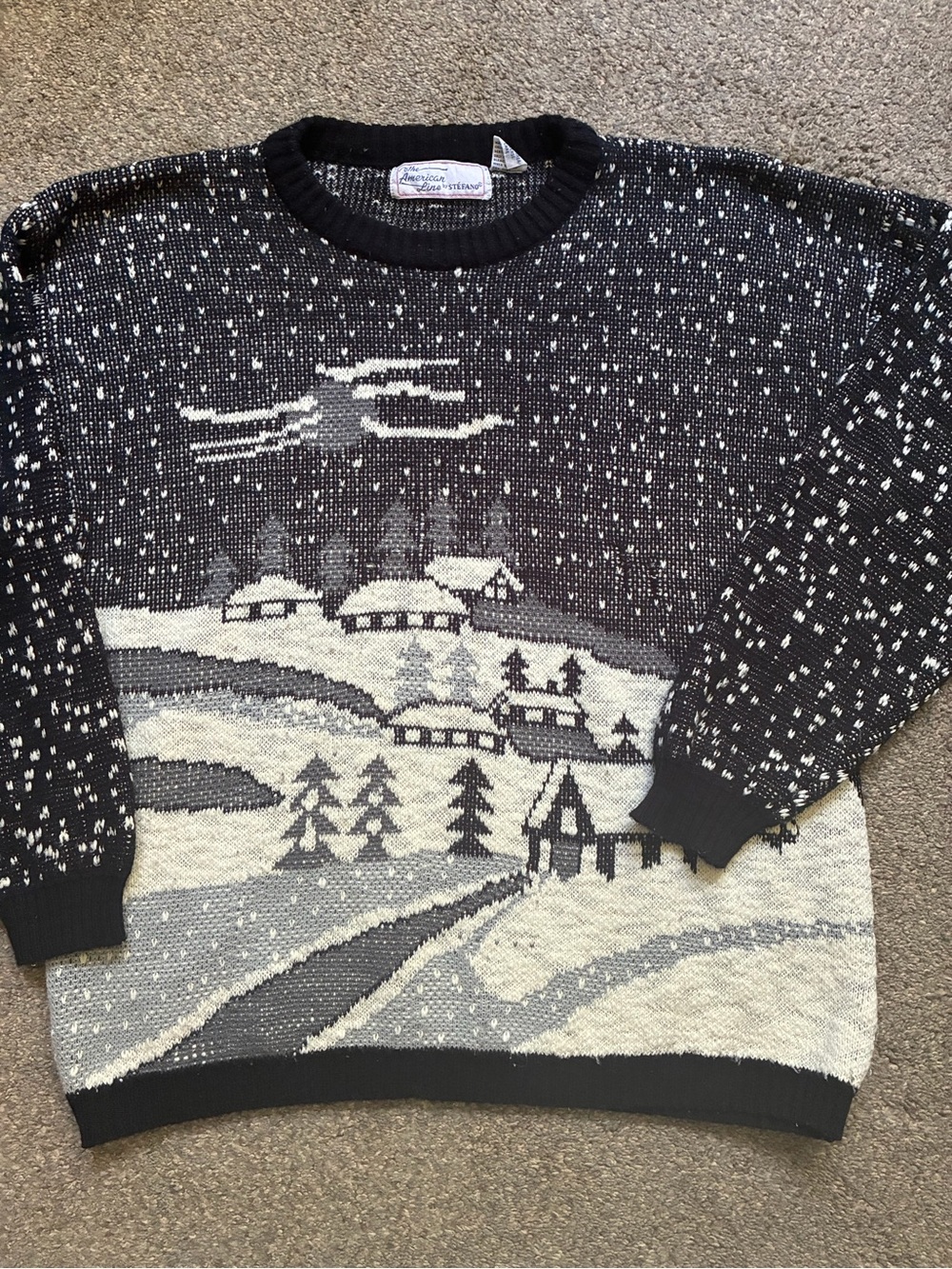 Vintage Snow Scene Sweater (24W, but mesasures large)